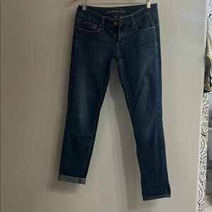 American Eagle Outfitters Dark Blue Ankle Jeans
